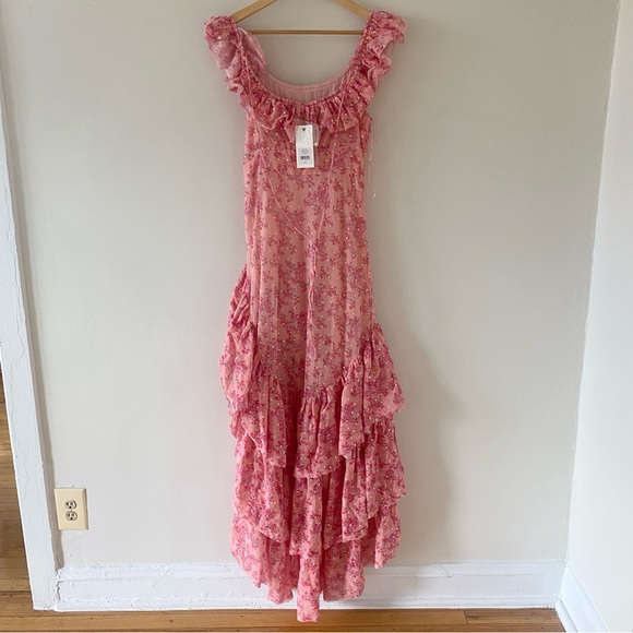 NWT LoveShackFancy Floral Winslow Maxi Dress in Autumn Rose Size 4 - Picture 7 of 16